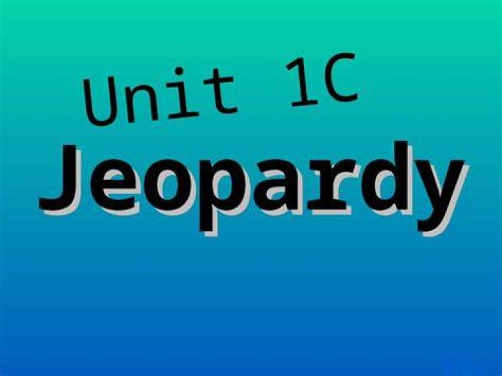 1C Jeopardy Template