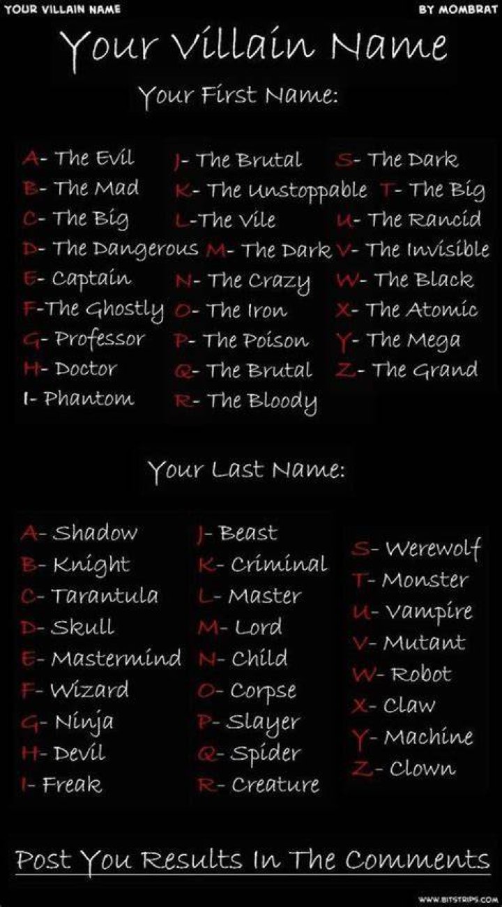 700 Evil Names for Villains and Antagonists in Your Story
