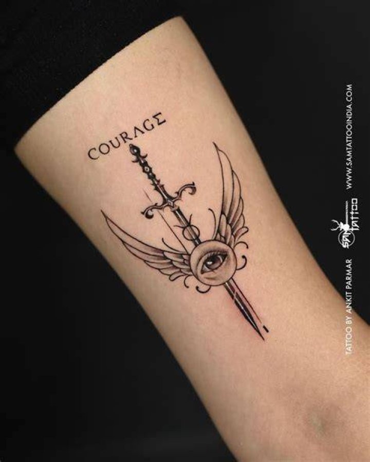 Courage Symbol Tattoo Printable Calendars AT A GLANCE