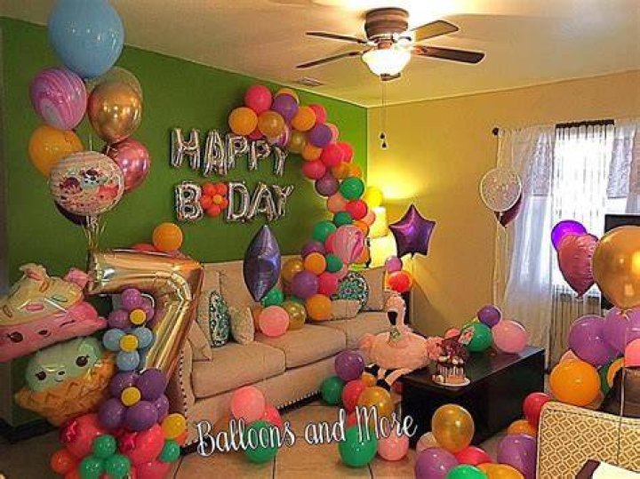 Decorated room with balloons on 16th birthday!!! 16th Birthday Decorations, Birthday Ideas, 16