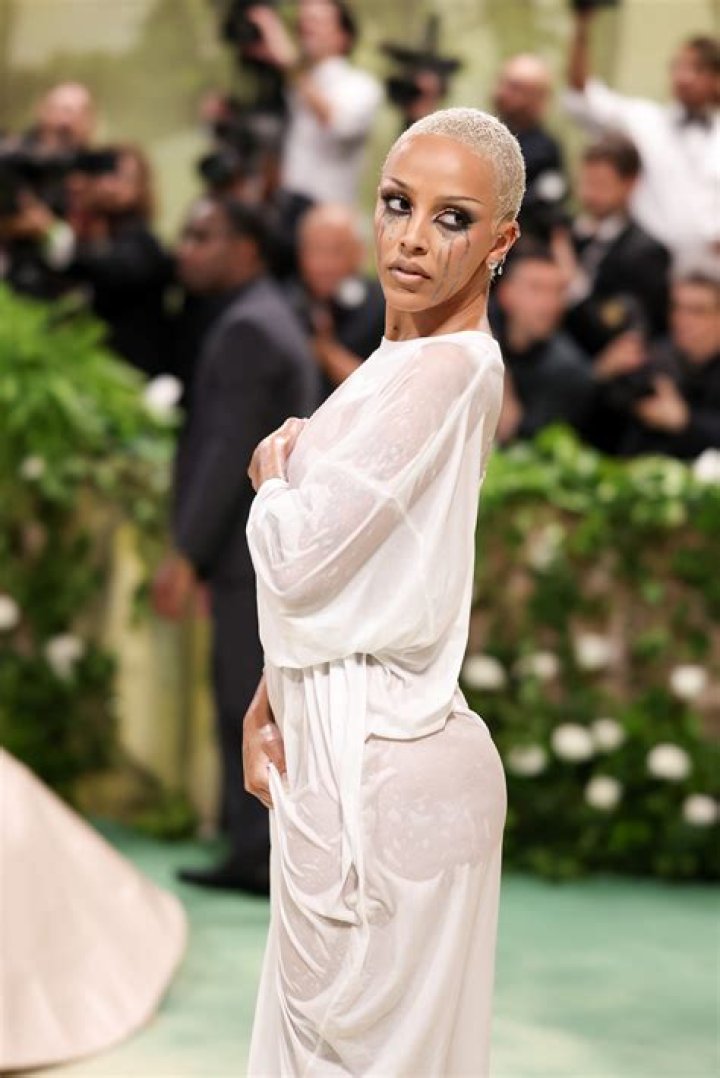 Doja Cat at 2024 Met Gala DrippingWet TShirt Dress