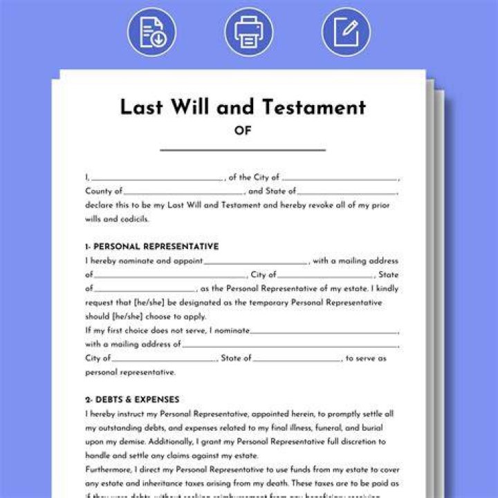 Free Printable Last Will And Testament Templates [PDF, Word]