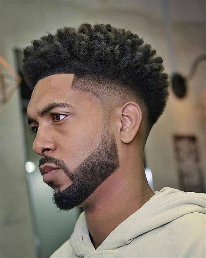 High Fade Haircut Black Men