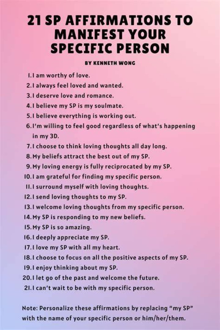 How To Manifest A Specific Person (SP)