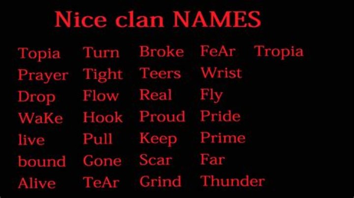 Nice clan names YouTube