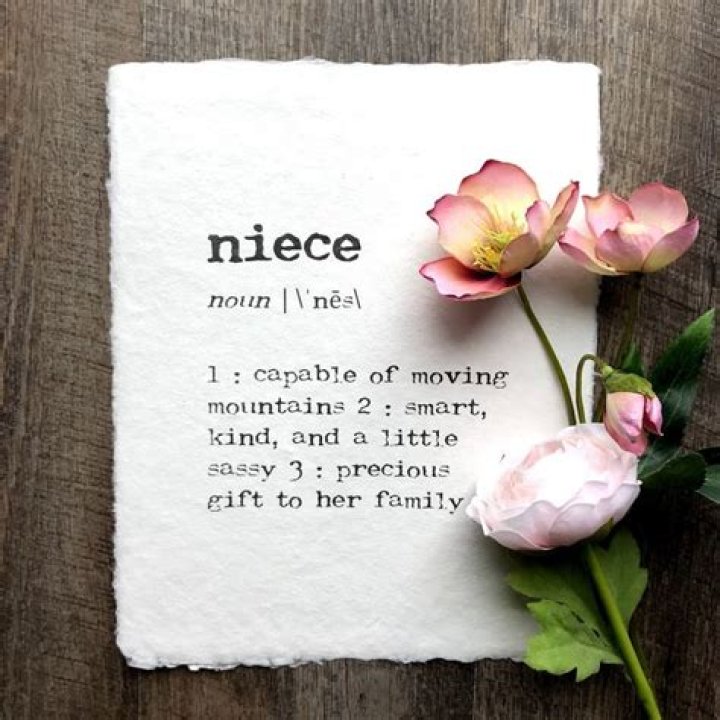 Niece definition print in typewriter font on 5x7 or 8x10 Etsy