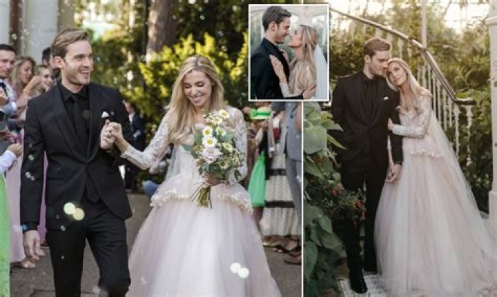 PewDiePie and Marzia Bisognin wedding YouTuber marries longtime girlfriend in romantic ceremony