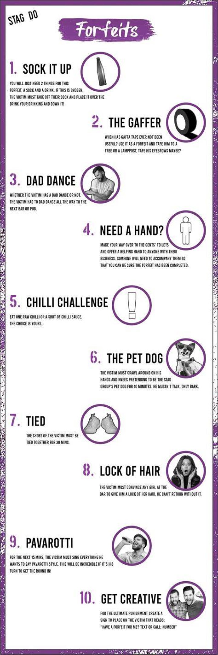 Stag Do Forfeits 15 of the Most Outrageous Truth and dare, Party dares, Fun dares