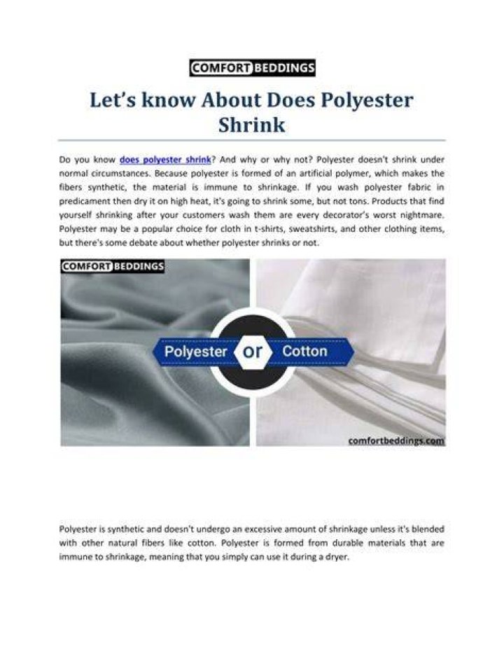 The Ultimate Guide To Polyester Shrinkage: Does Polyester Shrink?
